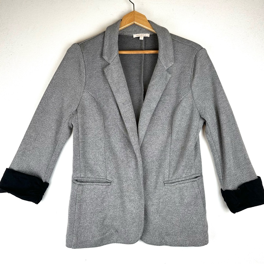Skies Are Blue Knit Blazer Office Travel